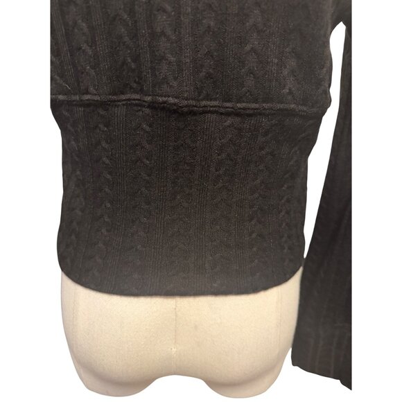 2/$30 NWT Band of the Free Large Cable Knit Black Sweater - Picture 7 of 13